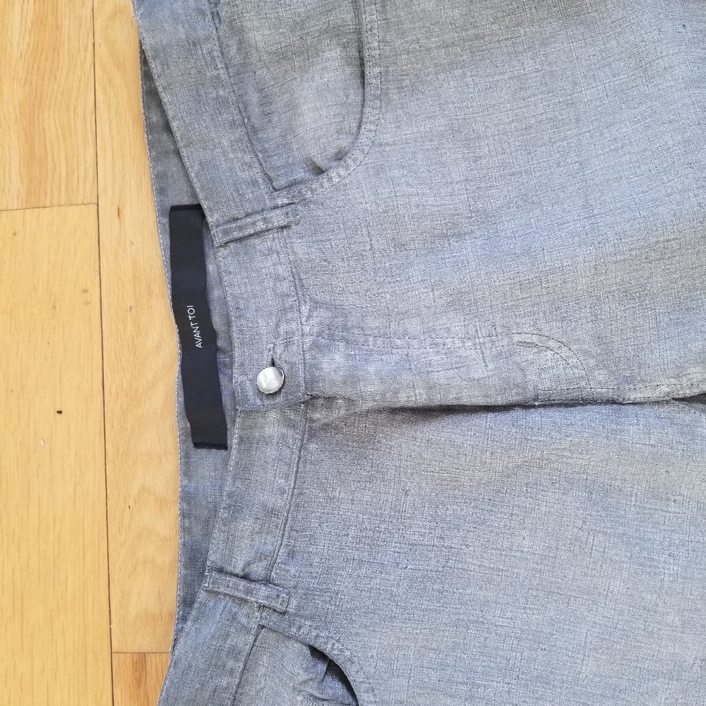 Avant Toi Grey Linen Pants - Picture 6 of 8